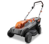 FUXTEC Tondeuse à Gazon Batterie 40V FX-E2RM43PROSET avec Traction | Largeur de Coupe 46 cm | 2 Batteries 5Ah + Chargeur Rapide | Fonction Mulching | Bac de ramassage 50L