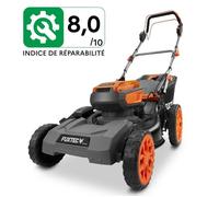 Tondeuse à gazon sans fil FUXTEC 40 V FX-E2RM46PROSET | Tondeuse à gazon sans fil à traction | 46 cm | 2 batteries de 5 Ah et chargeur rapide | Fonction de mulching | Bac de ramassage de 50 L