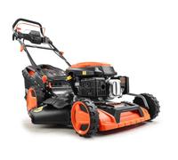 FUXTEC Tondeuse Thermique FX-RM5196eSPRO, Largeur De Coupe 51cm, Vitesse Réglable, Démarrage Électrique, Système Autotracté, Fonction Mulching, Réglage Central De Hauteur, Bac Ramassage 60L