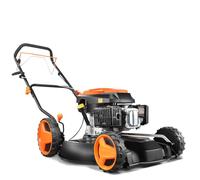 Fuxtec Tondeuse à Gazon Thermique Mulching Autotractée 196cm3 FX-RM51SA96 Largeur De Coupe 51cm Redonne du Tonus à Votre Pelouse Paillis Agissant comme Engrais Naturel