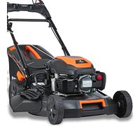 FUXTEC Tondeuse Thermique Autotractée Démarrage Électrique FX-RM5170eS 4en1-170cm3 4CV | 4 Temps Largeur De Coupe 51cm, Hauteur 7 Positions, Bac 60L, Fonction Mulching, Éjection Latérale Noir, Orange