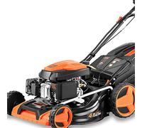 FUXTEC Tondeuse Thermique FX-RM5196eSPRO • 51 cm • démarrage électrique | Vitesse réglable • système autotracté • fonction mulching • réglage central hauteur de coupe • bac ramassage 60 L