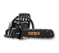 Fuxtec tronçonneuse thermique 50 cm FX-KS262 Black Edition essence 61,5cm3 2 temps 2,8kW Longueur De Coupe 45cm, Guide Chaine 20 pouces Étui de transport Tronc, Menuiserie