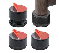 fuxunamz 4 Pieds de Meubles Réglables, Pied de Meuble Reglable en Hauteur de 2,7-4,0 cm, Pied Meuble Métal Noir Adhésifs, Rehausseur Meubles Universels pour Canapé, Lit, Armoire, Chaise, Table