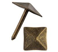 FUXXER Lot de 40 clous à tête décorative, pour meubles, clous de tapissier, aspect bronze vieilli, 12 x 12 mm