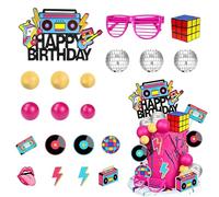 FuYelng 20 Pièces Disco Decoration Gateau, Décorations pour Gâteaux 80's 90's Deco Gateau Disco, pour Anniversaire Fête sur le Thème du Carnaval Soirée à Thème Musical Soirée Boule à Facettes