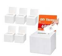 FuYelng 6 pcs Urne Mariage Carton avec Panneau Détachable et Fente 15×15cm