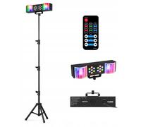 Fuzzix DerbyStar2, réflecteur disco, noir, LED, bleu, vert, rouge, automatique, manuel, 25°