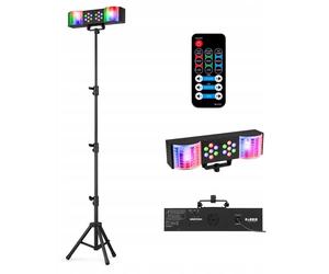 Fuzzix DerbyStar2, réflecteur disco, noir, LED, bleu, vert, rouge, automatique, manuel, 25°