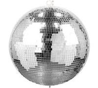 Fuzzix MB40 Boule à Facettes 40 cm - avec Anneaux de Fixation, Boule à suspendre, Légère Argent