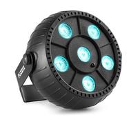 Fuzzix PLP10 Projecteur par LED avec Batterie Intégrée 6 x 2 Watts RVB, Jeu de Lumière, Lumière par LED, Télécommande Incluse, Mode Automatique, Port USB, Batterie Intégrée, Idéale pour Dj