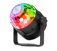 Fuzzix Tornado - Boule Disco Lumineuse 3 Watts RGB, 3 Modes de Musique, Effet Strobe, Support Ventouse, Télécommande, Idéal pour fêtes d'anniversaires à la Maison, Chambres d'Enfants