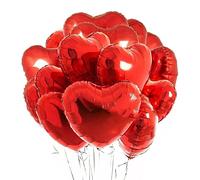FVCENT 30 Pcs Ballon En Aluminium Pour Anniversaire De Mariage Douche Saint Valentin (Red)