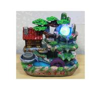 FVCHSKAUL Fontaine de Table d’intérieur, Fontaine Cascade décorative, en résine, Motif Bouddha, Jardin de Pierres, pour Bureau, Espace extérieur