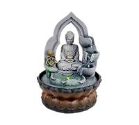 FVCHSKAUL Fontaine de Table d’intérieur, Fontaine Cascade décorative, en résine, Motif Bouddha, pour Bureau, Chambre, Espace Yoga