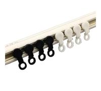 FVDZRFIE 10 Pièces Rail De Rideau Roue Latérale Poulie Carré Roulant | Glissière à anneau de galet de chenille(White2)