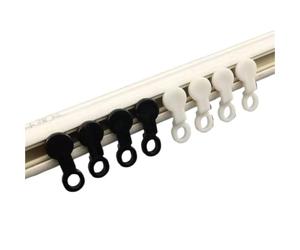 FVDZRFIE 10 Pièces Rail De Rideau Roue Latérale Poulie Carré Roulant | Glissière à anneau de galet de chenille(White1)