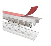 FVDZRFIE Ensemble De Rails De Rideaux Autocollants | Aucune installation de plafond ou de mur de rail coulissant de forage for des Cabinets de salle de bains(350cm)