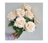 FVDZRFIE Fleur Artificielle 9 Heads Diamond Roses Bouquet Artificial Flower Pink Red Blue White Rose Fake Rose Living Room Decoration Wedding