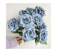 FVDZRFIE Fleur Artificielle 9 Heads Diamond Roses Bouquet Artificial Flower Pink Red Blue White Rose Fake Rose Living Room Decoration Wedding