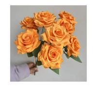 FVDZRFIE Fleur Artificielle 9 Heads Diamond Roses Bouquet Artificial Flower Pink Red Blue White Rose Fake Rose Living Room Decoration Wedding