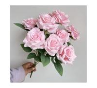 FVDZRFIE Fleur Artificielle 9 Heads Diamond Roses Bouquet Artificial Flower Pink Red Blue White Rose Fake Rose Living Room Decoration Wedding