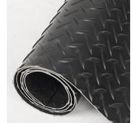 FVTVHEV Tapis de Sol en Caoutchouc antidérapant Tapis de Sol de Garage 1,5 mm d'épaisseur Isolation Anti-vibratoire et Acoustique Tapis de Sol Commercial Découpable Facile à Nettoyer(Noir,0.6x1m)