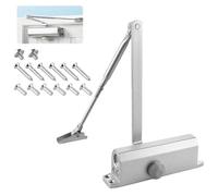 FW erme-Porte Hydraulique 65-85 kg avec Bras pour Porte à 180° | Format 200 x 40 mm en alliage d’aluminium pour portes de maison, bureau et commerce