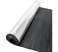 FWEEK Isolant Thermique Autocollant 7 mm, 32 cm x 10 m pour Mur et Sol | Rouleau en caoutchouc avec face aluminium et support quadrillé, à découper pour les surfaces prévues