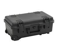 FWIKDUN Mallette à outils étanche avec deux roulettes et poignée télescopique comme valise rigide robuste avec inserts en mousse noire pour chariot à outils, Noir , 55 x 35 x 22.5 cm, tendance