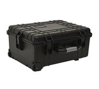 FWIKDUN Mallette à outils étanche avec deux roulettes et poignée télescopique comme valise rigide robuste avec inserts en mousse noire pour chariot à outils, Noir , 58 x 45 x 27 cm & 1, tendance