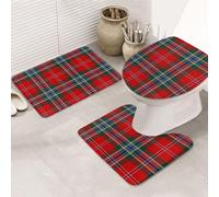 FWJZDSP Clan Maclean Tartan Lot de 3 Tapis de Sol en Flanelle Douce et Lavable pour Un Usage Quotidien