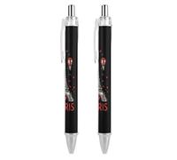 FWJZDSP Stylos à bille rétractables « J’aime Paris » en forme de montgolfière, mignons et à pointe fine, pour une écriture fluide (lot de 2).