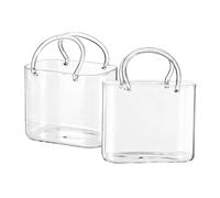 Fxiaobin Gobelet de Fête Sac à Main Avec Pailles Verre À Cocktail Original Femme pour Cocktail Jus Thé dessert et Composition Florale,2pcs
