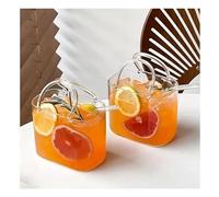 Fxiaobin Sac à Main en Forme de Verre à Cocktail Avec Pailles Gobelet À Vin Sac À Main pour Cocktail Jus Thé dessert et Composition Florale,2pcs