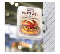 FXNFXLA Caisson Lumineux Extérieur Double Face à LED 2024, Panneau De Projection Lumineux à LED, Panneau De Magasin De Vitrine Mural d'affaires, Panneau D'affichage Publicitaire