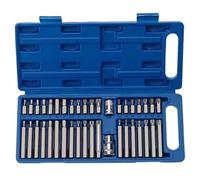 Fxzqgnh 40 Pièces Hex Sockets Bit Set Douilles Hex Star Embouts Acier Alliage Transport Compact Adapté pour Réparation Professionnel Domic, Bleu