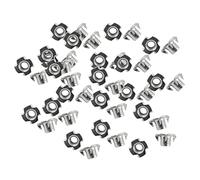 Fxzqgnh 50 Pièces Écrou à Quatre Griffes Écrou en T Quatre Mâchoires Insert Fileté Acier Galvanisé Longue Durée Adapté à La Menuiserie Électroménager Jeux Édu, M3