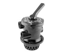 Fxzqgnh Backwash Valve Assembly Vanne Multivoies Vanne de Recyclage Tête de Filtre à Sable Unité de Commande à 6 Voies Montage Supérieur Raccord 15 Pouces, Noir, 1.5 Pouce