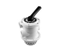 Fxzqgnh Backwash Valve Assembly Vanne Multivoies Vanne de Recyclage Tête de Filtre à Sable Unité de Commande à 6 Voies Montage Supérieur Raccord 15 Pouces, Blanc, 1.5 Pouce