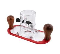 Fxzqgnh Base de Défonceuse Outil de Finition avec Support pour Affleureuse Guide de Fraisage et Poignée en Bois Confortable Adapté pour les Menuisiers, Rouge