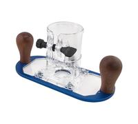 Fxzqgnh Base de Défonceuse Outil de Finition avec Support pour Affleureuse Guide de Fraisage et Poignée en Bois Confortable Adapté pour les Menuisiers, Bleu