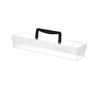 Fxzqgnh Boîte à Outils Coffret de Transport Bac à Outils Valise de Bricolage en Polypropylène Solide pour une Protection Fiable Adapté pour les Pièces, Noir 33.3 X 9.3 X 6