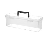 Fxzqgnh Boîte à Outils Coffret de Transport Bac à Outils Valise de Bricolage en Polypropylène Solide pour une Protection Fiable Adapté pour les Pièces, Noir 35.8 X 12 X