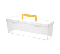 Fxzqgnh Boîte à Outils Coffret de Transport Bac à Outils Valise de Bricolage en Polypropylène Solide pour une Protection Fiable Adapté pour les Pièces, Jaune 35.8 X 12 X