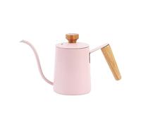 Fxzqgnh Bouilloire à Col de Cygne pour Café et Thé, 350 Ml, avec Couvercle, pour La Maison et L'extérieur, ROSE