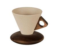 Fxzqgnh Cafetière En Forme D'entonnoir avec Base, Théière Classique En Céramique, de Forme Conique, Idéale pour Les Cafés, Les Bureaux, Les Restaurants et, S