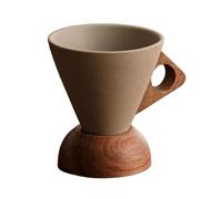 Fxzqgnh Cafetière En Forme D'entonnoir avec Base, Théière Classique En Céramique, de Forme Conique, Idéale pour Les Cafés, Les Bureaux, Les Restaurants et, S Bead Base