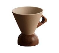 Fxzqgnh Cafetière En Forme D'entonnoir avec Base, Théière Classique En Céramique, de Forme Conique, Idéale pour Les Cafés, Les Bureaux, Les Restaurants et, L Bead Base
