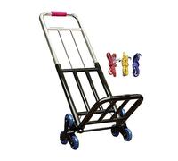 Fxzqgnh Chariot à Bagages Pliant à Poignée Ajustable Cadre Métallique Roulettes Robustes Silencieuses Plateau Pliable Adapté pour Le Bureau La Livrais, 32 mm de diamètre